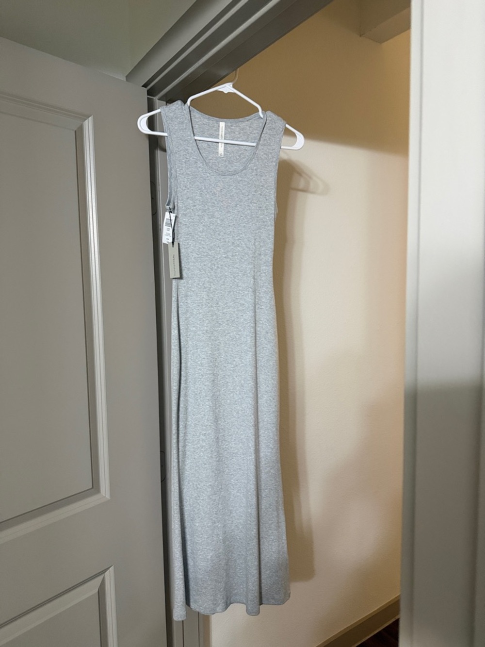 Aritzia Light Gray Sleeveless Maxi Dress